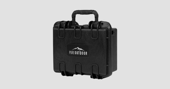 Pure Outdoor by Monoprice Weatherproof Hard Case with Customizable Foam, 10 x 8 x 4 in