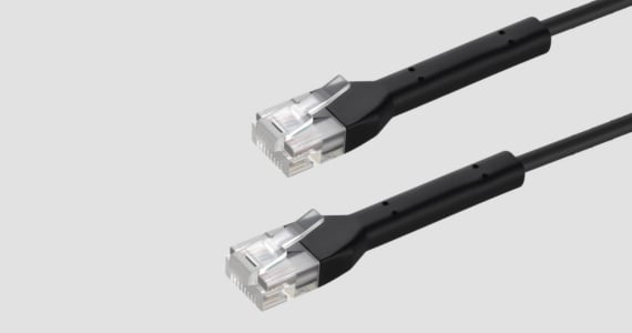 Monoprice Cat6A Ethernet Patch Cable - Bendable, UTP, 28AWG, 0.5ft, Black