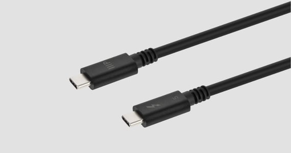 Monoprice Thunderbolt 5 80Gbps, 240W Charging, 8K Video, Compatible with Thunderbolt 4/3, USB4, and USB-C, 1.2M, 3.9ft