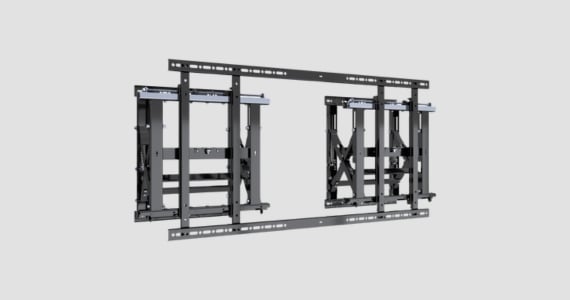 Monoprice Commercial Series Push-to-Pop-Out Video Wall TV Mount for Large Screen Displays, Fits 85" to 120" TVs