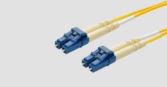 Monoprice Single-Mode Fiber Optic Cable - LC-LC UL 2mm 9/125 OFNR Duplex Yellow 3m