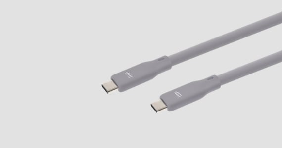 Monoprice USB4 Gen 2 Silicone Cable 6ft Gray - 2 Pack