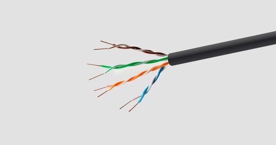 Monoprice Cat6 Outdoor Bulk Ethernet Cable - ETL Verified to TIA/EIA 568.2-E, TAA, Gel-filled Direct Burial, Solid (w/spine), UTP, 23AWG, 550MHz, Pure Bare Copper, Spool, No Logo, 1000ft, Black