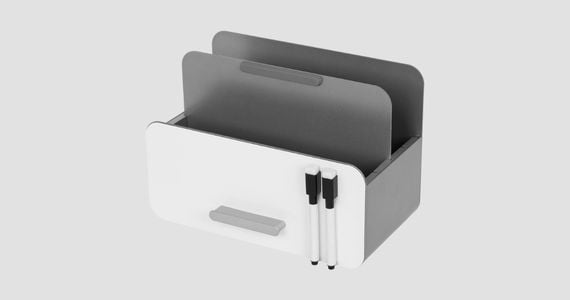 MPM 3-in-1 Steel Tablet and File Organizer With Whiteboard - Adjustable Height, Easy Assembly, Compatible with iPad and Tablets