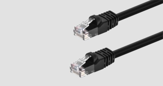 Monoprice Cat6 Ethernet Patch Cable - Snagless RJ45, Stranded, 550MHz, UTP, Pure Bare Copper Wire, 24AWG, 1ft, Black