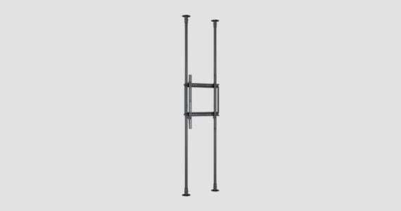 Monoprice Commercial Series Heavy Duty Large Screen Floor to Ceiling Mount for Portrait and Landscape Displays, Fits 50" to 100" TVs
