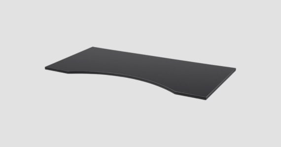 Monoprice Table Top for Sit-Stand Height-Adjustable Desk, 5ft Black, Compatible with Electric Desks