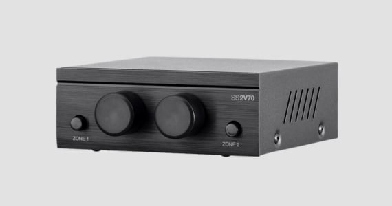 Monoprice SS2V70 70V 2-Zone 100-Watt Speaker Selector