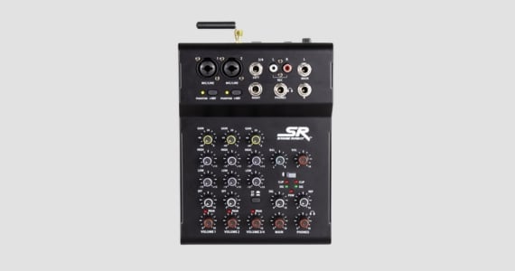 Stage Right by Monoprice ix4B 4-Channel Live Sound and Recording Mixer with Bluetooth, USB, and Effects