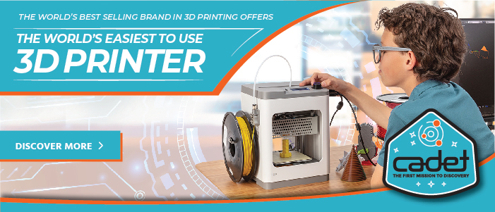 The World's Easiest to Use 3D Printer MP Cadet 3D Printer Discover More