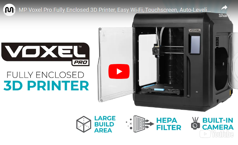 Voxel Pro Enclosed 3D Printer With touchscreen interface, large build area, and easy WiFi setup Free Standard US Shipping Only $319.99 ($580 OFF) Shop Now