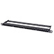 SpaceSaver 19-inch Half-U UTP Cat6 Patch Panel, 24 Ports Dual IDC