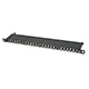 SpaceSaver 19" Half-U Shielded Cat6 Patch Panel, 24 Ports, Dual IDC