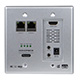 HDBaseT Wall Plate Receiver with Bidirectional IR Repeater, 100m (328ft)