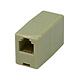 RJ12 6P6C Reverse Inline Coupler - Beige