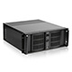 7-Bay 4U IPC Case, 20-inch Depth with 6x 5.25-inch Bays, Black