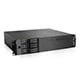 2U Compact MicroATX/MiniITX/PS2 Chassis with 3-Bay 3.5-inch Trayless Hotswap Cage, 15-inch Depth, Black