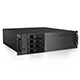 3U ATX/microATX/PS2 Chassis with 4x 3.5in Hotswap Bays, Black