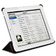 Synthetic Leather Stand/Cover with Magnetic Latch for iPad Air™ - Black