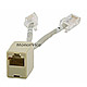 Monoprice T-Adapter Cat5e 2M/1F, 6 in