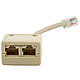 Monoprice T-Adapter Cat5e 1M/2F, 6 in