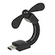 USB Powered Desktop Fan with Flex Neck - Black