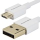 Premium USB to Micro USB Charge & Sync Cable 0.5ft - White