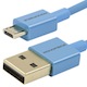 Premium USB to Micro USB Charge & Sync Cable 0.5ft - Blue