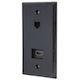 Recessed HDMI Wall Plate, with 1* HDMI F/F Adapter & 1*RJ45 Cat5e Coupler BLACK