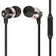 Hi-Fi Reflective Sound Technology Earbuds Headphones w/ Microphone-Black/Bronze
