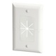 Split Plate with Flexible Opening, White