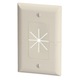 Monoprice Split Plate with Flexible Opening, Lite Almond