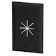 Split Plate with Flexible Opening, Black