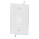 Cable Plate with Flexible Opening, 1-Gang, White