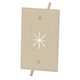 Monoprice Cable Plate with Flexible Opening, 1-Gang, Ivory