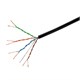 Monoprice Cat5e Ethernet Bulk Cable - Stranded, 350Mhz, STP, CM, Pure Bare Copper Wire, 26AWG, No Logo, 1000ft, Black