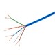 Cat5e Ethernet Bulk Cable - Stranded, 350Mhz, STP, CM, Pure Bare Copper Wire, 26AWG, No Logo, 1000ft, Blue