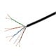 Monoprice Cat6 Ethernet Bulk Cable - Stranded, 550Mhz, STP, CM, Pure Bare Copper Wire, 26AWG, No Logo, 1000ft, Black