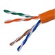 Monoprice Cat5e Ethernet Bulk Cable - Solid, 350Mhz, UTP, CMR, Riser Rated, Pure Bare Copper Wire, 24AWG, No Logo, 1000ft, Orange