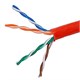 Monoprice Cat5e Ethernet Bulk Cable - Solid, 350Mhz, UTP, CMR, Riser Rated, Pure Bare Copper Wire, 24AWG, No Logo, 1000ft, Red