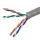 Monoprice Cat5e Ethernet Bulk Cable - Stranded, 350Mhz, UTP, CM, Pure Bare Copper Wire, 24AWG, No Logo, 1000ft, Gray