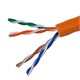 Monoprice Cat5e Ethernet Bulk Cable - Stranded, 350Mhz, UTP, CM, Pure Bare Copper Wire, 24AWG, No Logo, 1000ft, Orange