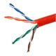 Monoprice Cat5e Ethernet Bulk Cable - Stranded, 350Mhz, UTP, CM, Pure Bare Copper Wire, 24AWG, No Logo, 1000ft, Red