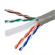 Monoprice Cat6 Ethernet Bulk Cable - Solid, 550Mhz, UTP, CMR, Riser Rated, Pure Bare Copper Wire, 23AWG, No Logo, 1000ft, Gray