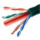 Monoprice Cat6 Ethernet Bulk Cable - Solid, 550Mhz, UTP, CMR, Riser Rated, Pure Bare Copper Wire, 23AWG, No Logo, 1000ft, Green