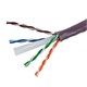 Monoprice Cat6 Ethernet Bulk Cable - Solid, 550Mhz, UTP, CMR, Riser Rated, Pure Bare Copper Wire, 23AWG, No Logo, 1000ft, Purple