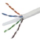 Monoprice Cat6 Ethernet Bulk Cable - Solid, 550Mhz, UTP, CMR, Riser Rated, Pure Bare Copper Wire, 23AWG, No Logo, 1000ft, White