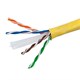 Monoprice Cat6 Ethernet Bulk Cable - Solid, 550Mhz, UTP, CMR, Riser Rated, Pure Bare Copper Wire, 23AWG, No Logo, 1000ft, Yellow