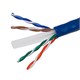 Cat6 Ethernet Bulk Cable - Stranded, 550Mhz, UTP, CM, Pure Bare Copper Wire, 24AWG, No Logo, 1000ft, Blue