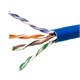Cat5e Ethernet Bulk Cable - Solid, 350Mhz, STP, CMP, Plenum, Pure Bare Copper Wire, 24AWG, No Logo, 1000ft, Blue